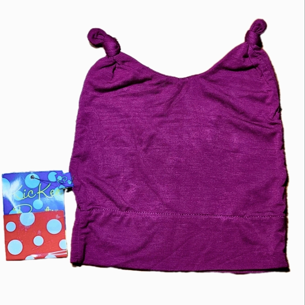 NWT Kickee Pants Double Knot Hat Color Plum Baby Bamboo Beanie